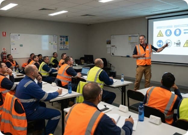 Capacitación a trabajadores en sala